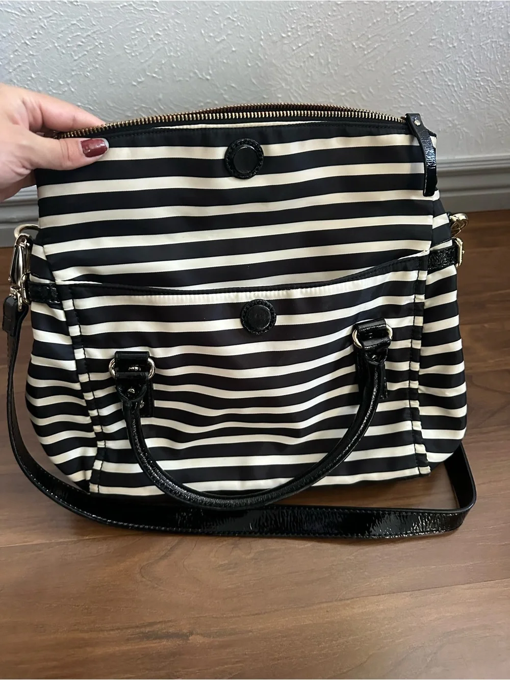 Kate Spade New York Nylon Stripe Leslie Satchel